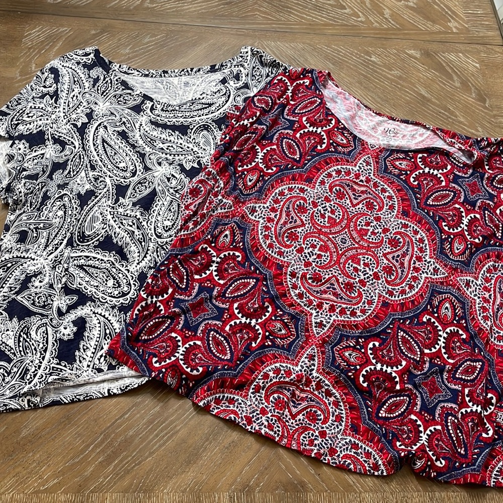 Westport Patterned Dress Tees 3X